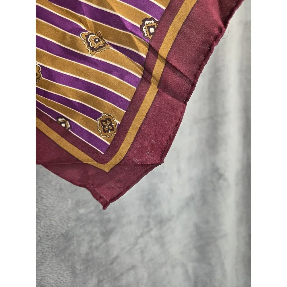 Vintage Anne Klein Silk Scarf 1970s 50‎ in Rectangle Mod MCM Retro